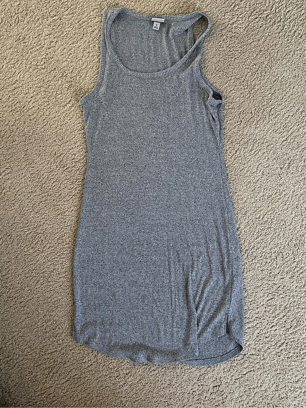 A new day Gray Ribbed Tank Top